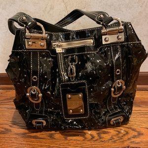 Rafe black patent handbag-New